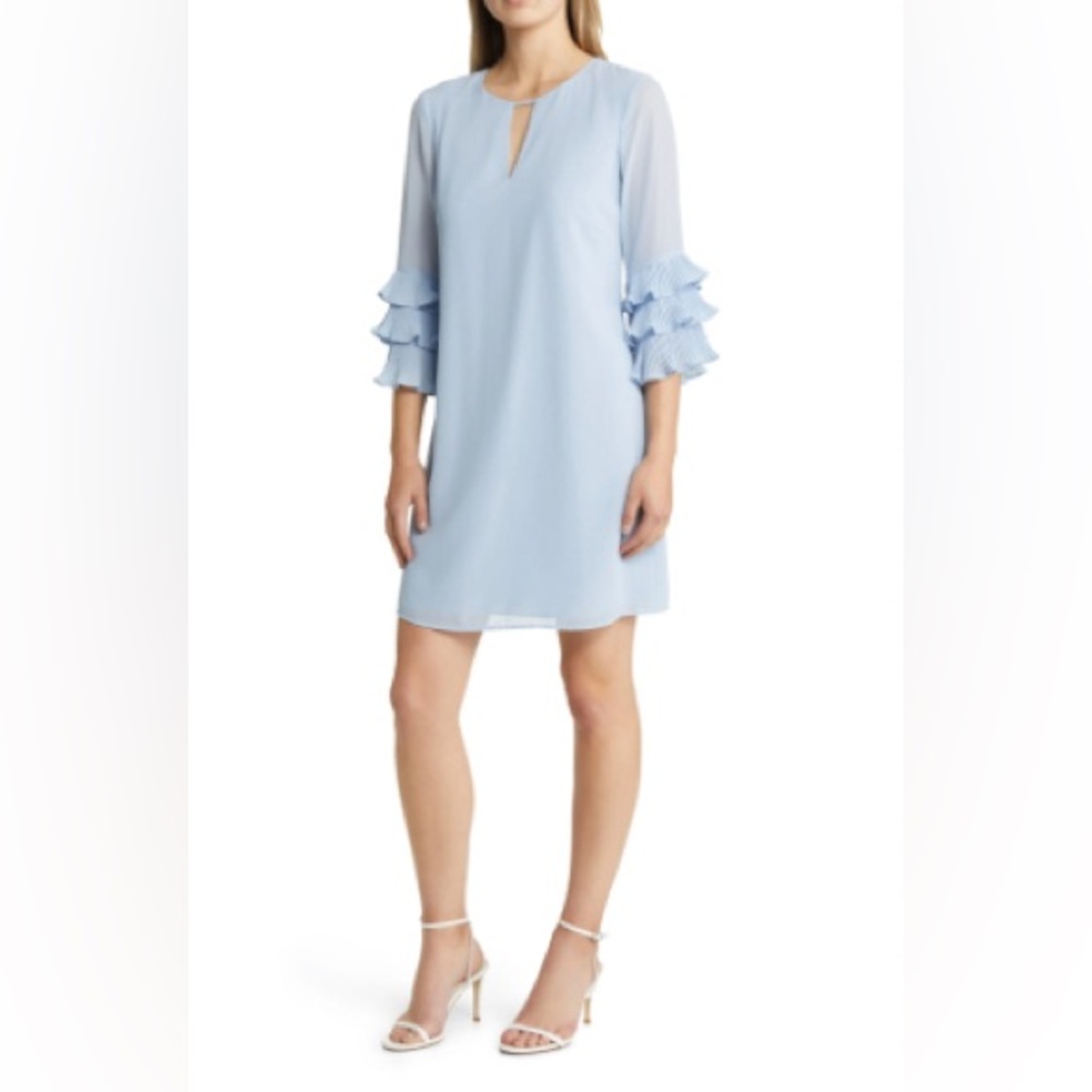 Vince Camuto Pleated Sleeve Dress